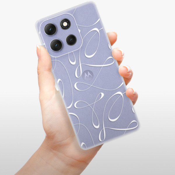 Silikonový kryt iSaprio - Motorola Moto G86 5G - Fancy - white