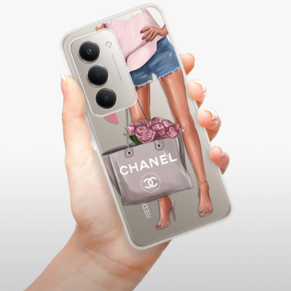 Silikonový kryt iSaprio - Xiaomi Redmi 15 - Paní s kabelkou
