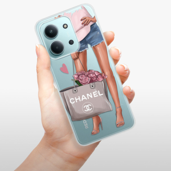 Silikonový kryt iSaprio - Xiaomi Redmi 15C - Paní s kabelkou