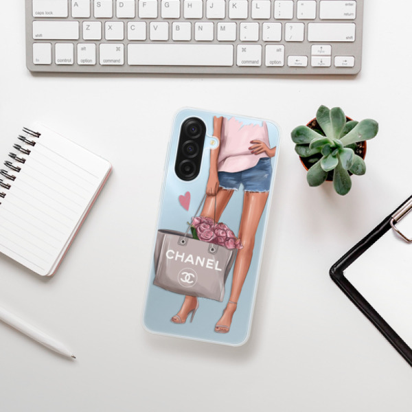 Silikonový kryt iSaprio - Samsung Galaxy A17 / A17 5G - Paní s kabelkou