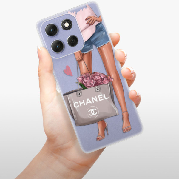 Silikonový kryt iSaprio - Motorola Moto G86 5G - Paní s kabelkou