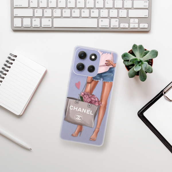 Silikonový kryt iSaprio - Motorola Moto G86 5G - Paní s kabelkou