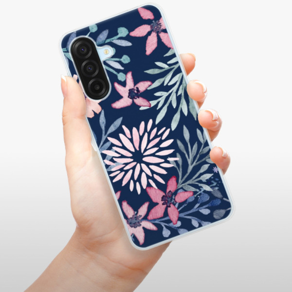 Silikonový kryt iSaprio - Samsung Galaxy A17 / A17 5G - Leaves on Blue