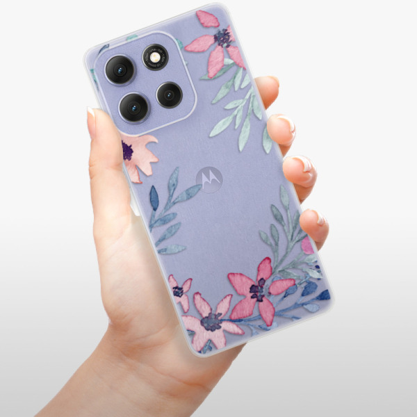Silikonový kryt iSaprio - Motorola Moto G86 5G - Leaves and Flowers