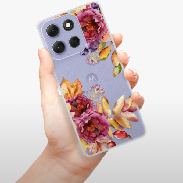 Silikonový kryt iSaprio - Motorola Moto G86 5G - Fall Flowers