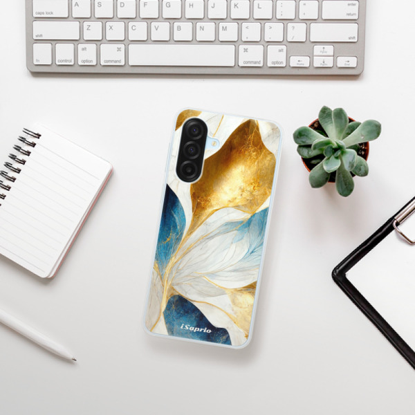 Silikonový kryt iSaprio - Samsung Galaxy A17 / A17 5G - Blue Leaves