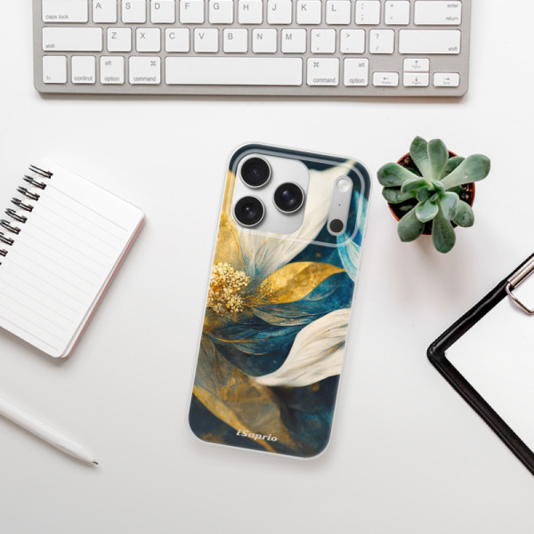 Silikonový kryt iSaprio - Apple iPhone 17 Pro - Gold Petals