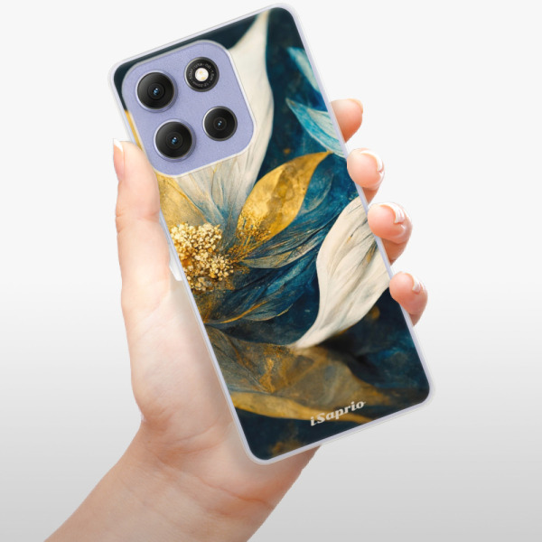 Silikonový kryt iSaprio - Motorola Moto G86 5G - Gold Petals