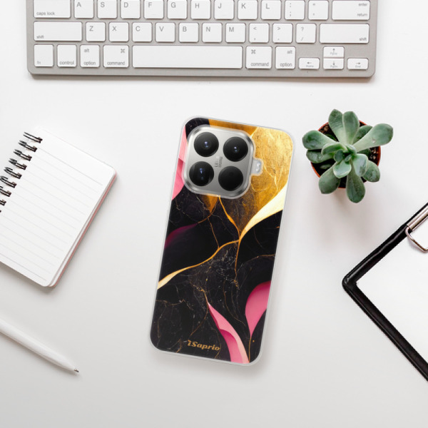 Silikonový kryt iSaprio - Xiaomi 15T Pro - Gold Pink Marble