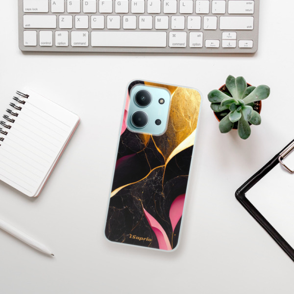 Silikonový kryt iSaprio - Xiaomi Redmi 15C - Gold Pink Marble