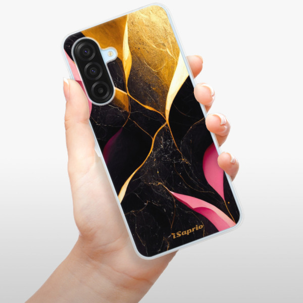 Silikonový kryt iSaprio - Samsung Galaxy A17 / A17 5G - Gold Pink Marble