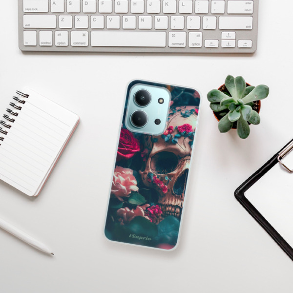 Silikonový kryt iSaprio - Xiaomi Redmi 15C - Skull in Roses