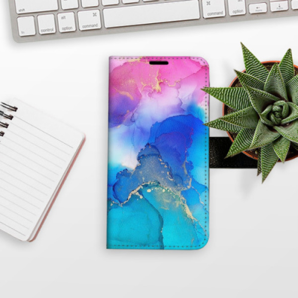 Flip pouzdro iSaprio - Xiaomi 15T - BluePink Paint s kapsičkami na karty