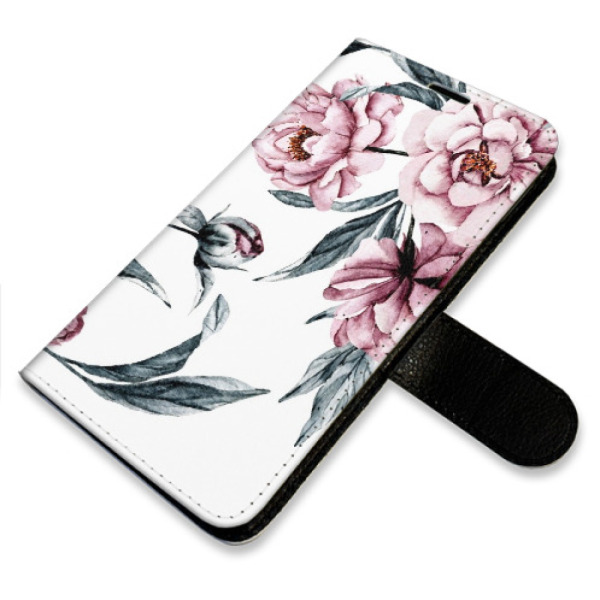 Flip pouzdro iSaprio - Xiaomi Redmi 15 - Pink Flowers s kapsičkami na karty