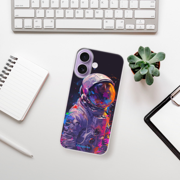 Silikonový kryt iSaprio - Apple iPhone 17 - Neon Astronaut