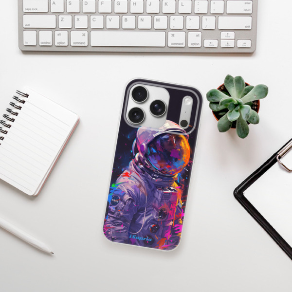 Silikonový kryt iSaprio - Apple iPhone 17 Pro - Neon Astronaut