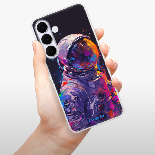 Silikonový kryt iSaprio - Samsung Galaxy S25 FE - Neon Astronaut