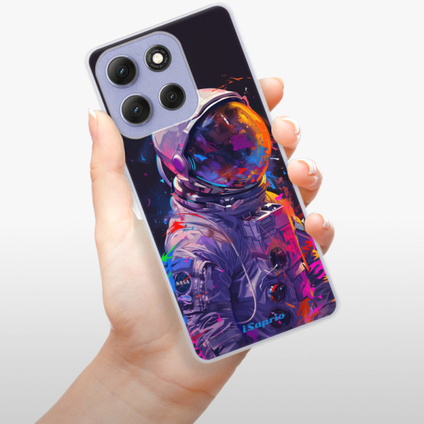 Silikonový kryt iSaprio - Motorola Moto G86 5G - Neon Astronaut