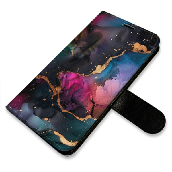 Flip pouzdro iSaprio - Samsung Galaxy A17 / A17 5G - Dark Marble s kapsičkami na karty