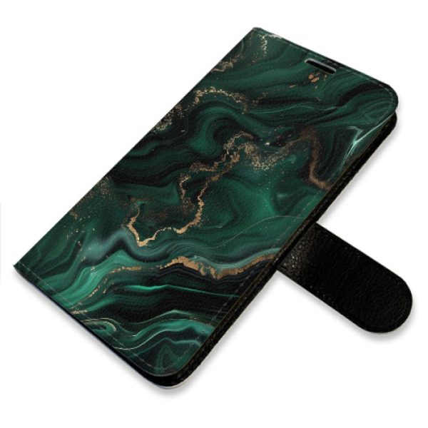 Flip pouzdro iSaprio - Apple iPhone 17 Pro - Emerald 02 s kapsičkami na karty