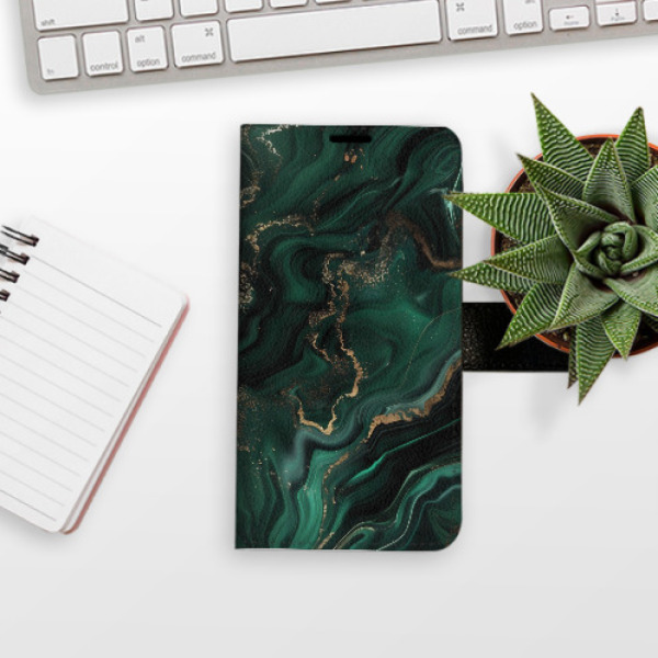 Flip pouzdro iSaprio - Samsung Galaxy A17 / A17 5G - Emerald 02 s kapsičkami na karty