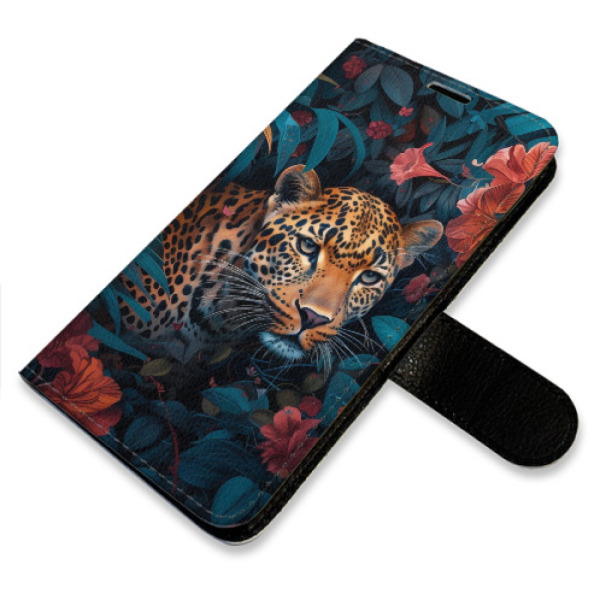 Flip pouzdro iSaprio - Xiaomi 15T Pro - Flower Jaguar 02 s kapsičkami na karty