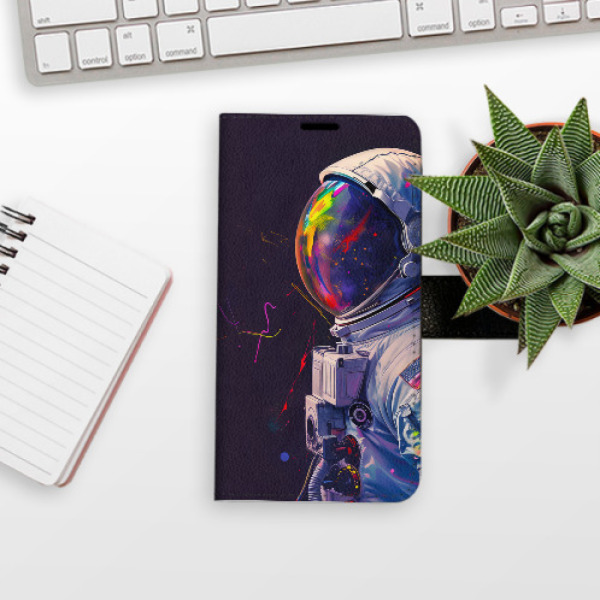 Flip pouzdro iSaprio - Samsung Galaxy A17 / A17 5G - Neon Astronaut 02 s kapsičkami na karty