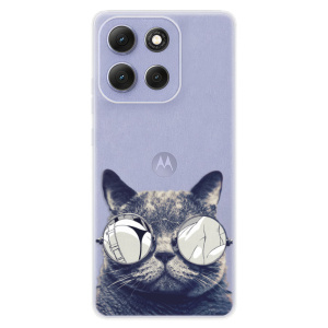 Silikonový kryt iSaprio - Motorola Moto G86 5G - Crazy Cat 01