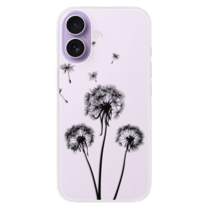 Silikonový kryt iSaprio - Apple iPhone 17 - Three pampelišky - black