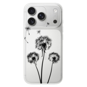 Silikonový kryt iSaprio - Apple iPhone 17 Pro - Three pampelišky - black