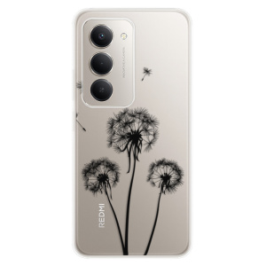 Silikonový kryt iSaprio - Xiaomi Redmi 15 - Three pampelišky - black