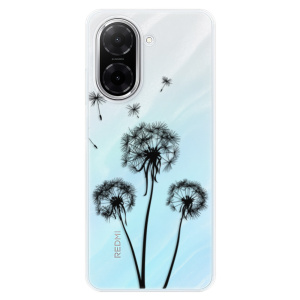 Silikonový kryt iSaprio - Xiaomi Redmi A5 - Three pampelišky - black
