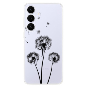 Silikonový kryt iSaprio - Samsung Galaxy S25 FE - Three pampelišky - black