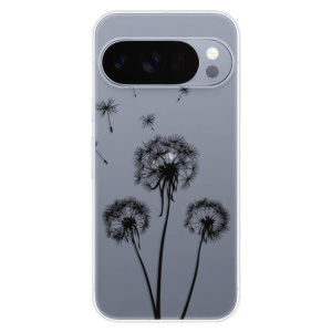 Silikonový kryt iSaprio - Google Pixel 10 / 10 Pro - Three pampelišky - black
