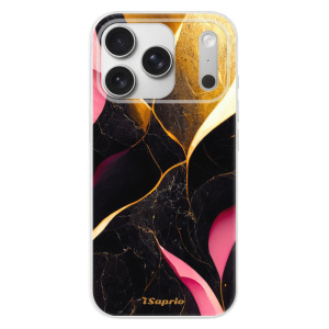 Silikonový kryt iSaprio - Apple iPhone 17 Pro - Gold Pink Marble