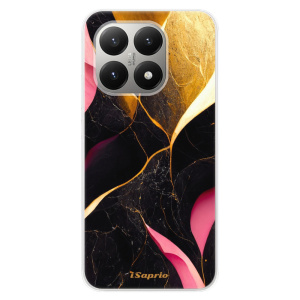 Silikonový kryt iSaprio - Xiaomi 15T - Gold Pink Marble