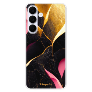 Silikonový kryt iSaprio - Samsung Galaxy S25 FE - Gold Pink Marble