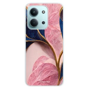 Silikonový kryt iSaprio - Xiaomi Redmi 15C - Pink Blue Leaves