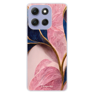 Silikonový kryt iSaprio - Motorola Moto G86 5G - Pink Blue Leaves