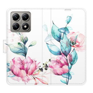 Flip pouzdro iSaprio - Xiaomi 14T - Beautiful Flower s kapsičkami na karty