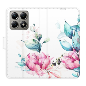 Flip pouzdro iSaprio - Xiaomi 14T Pro - Beautiful Flower s kapsičkami na karty