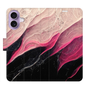 Flip pouzdro iSaprio - Apple iPhone 17 - BlackPink Marble s kapsičkami na karty