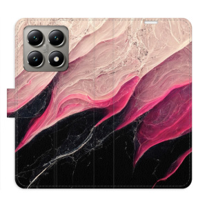 Flip pouzdro iSaprio - Xiaomi 14T - BlackPink Marble s kapsičkami na karty