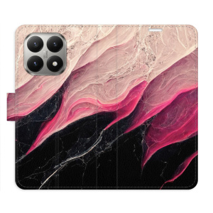 Flip pouzdro iSaprio - Xiaomi 15T - BlackPink Marble s kapsičkami na karty