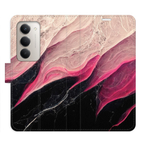 Flip pouzdro iSaprio - Xiaomi Redmi 15 - BlackPink Marble s kapsičkami na karty