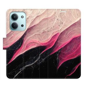 Flip pouzdro iSaprio - Xiaomi Redmi 15C - BlackPink Marble s kapsičkami na karty