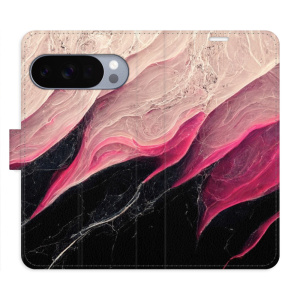Flip pouzdro iSaprio - Google Pixel 10 / 10 Pro - BlackPink Marble s kapsičkami na karty