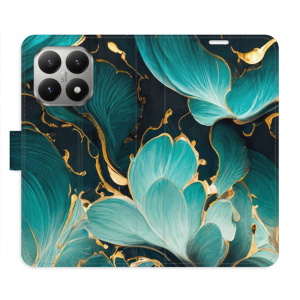 Flip pouzdro iSaprio - Xiaomi 15T - Blue Flowers 02 s kapsičkami na karty