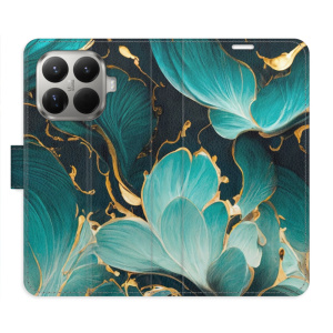 Flip pouzdro iSaprio - Xiaomi 15T Pro - Blue Flowers 02 s kapsičkami na karty