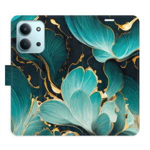 Flip pouzdro iSaprio - Xiaomi Redmi 15C - Blue Flowers 02 s kapsičkami na karty